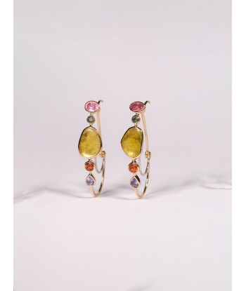 BOUCLES D'OREILLES POISSARDES TOURMALINE JAUNE 50-70% off 