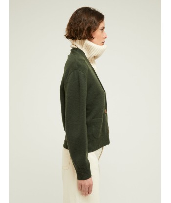 CARDIGAN LOU MILITARY GREEN les ligaments