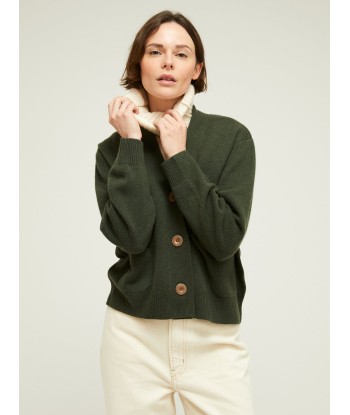 CARDIGAN LOU MILITARY GREEN les ligaments