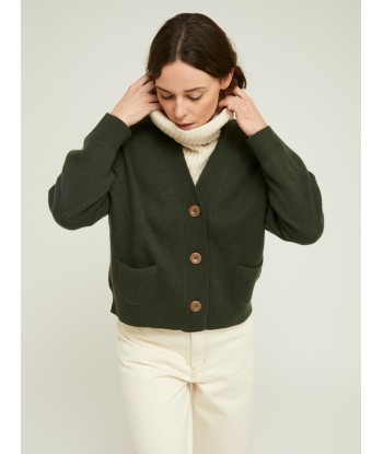 CARDIGAN LOU MILITARY GREEN les ligaments