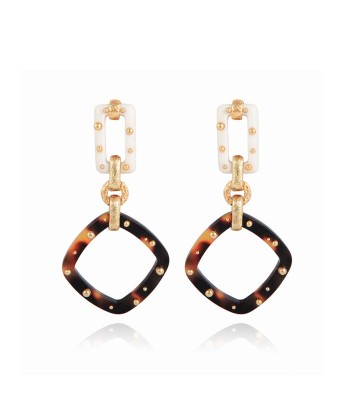 ESCALE EARRINGS ACETATE GOLD LARGE SIZE de l' environnement