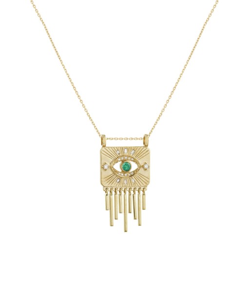 FLAT NECKLACE EMERAUDE EYE AND GOLFRINGE 2023