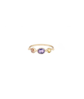 SAPPHIR AND DIAMOND SIMPLE RING destockage