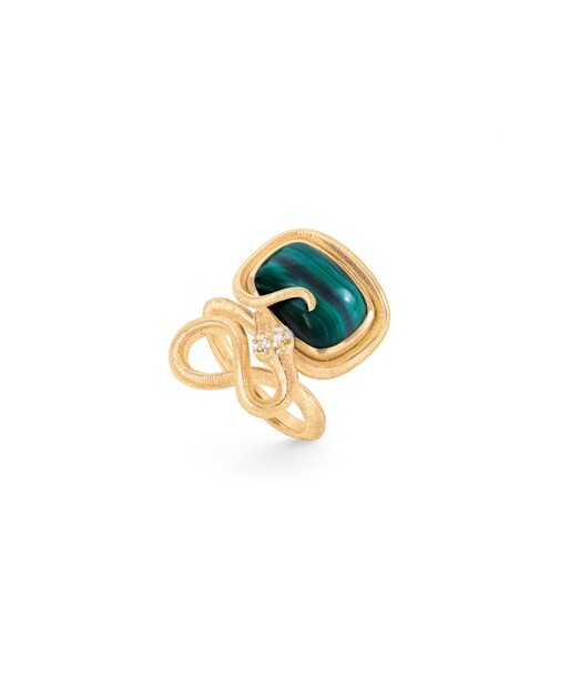 SNAKE RING 18K MALACHITE plus qu'un jeu 