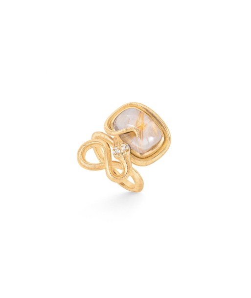 SNAKE RING 18K RUTILE QUARTZ sur le site 