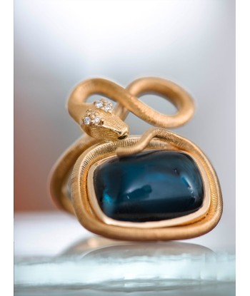 SNAKE RING BLUE TOPAZE Venez acheter