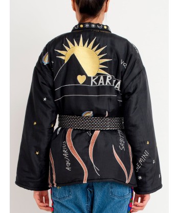 KARMA KIMONO IN BLACK SILK en stock