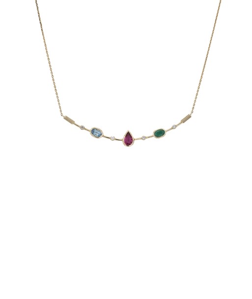 INDIE MULTI RUBELLITTE NECKLACE pas cher 