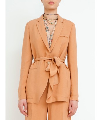 BELTED JACKET IN CUPRO TWILL pas cheres