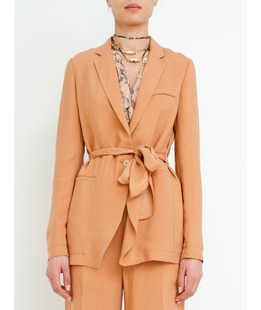 BELTED JACKET IN CUPRO TWILL pas cheres