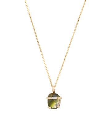 COLLIER TOURMALINE ET DIAMAND BAGUETTE de l' environnement