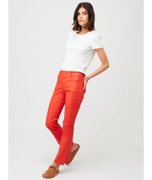 RED DIPPED LEATHER DEAN TROUSERS shop