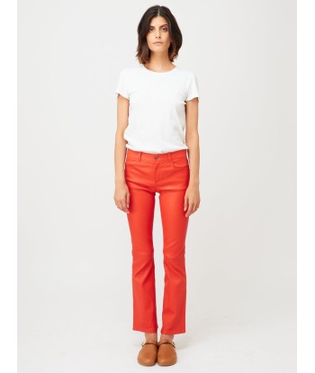 RED DIPPED LEATHER DEAN TROUSERS shop