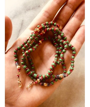 MAULI LONG FULL BEADS GREEN destockage