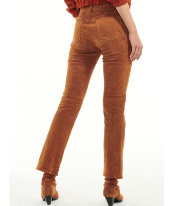 BROWN SUEDE DEAN TROUSERS Paris Déstockage Promo