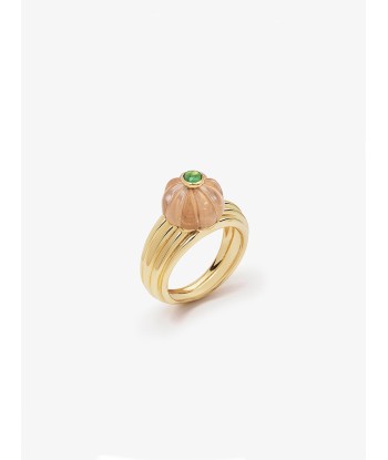 GELATO ROSE QUARTZ AND TSAVORITE RING d'Europe débarque