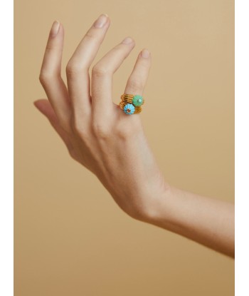 GELATO TURQUOISE AND TOURMALINE RING la chaussure