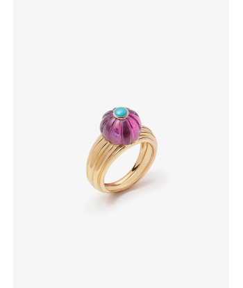 ROSE GOLD AMETHYST AND TURQUOISE GELATO RING votre