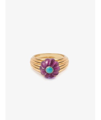 ROSE GOLD AMETHYST AND TURQUOISE GELATO RING votre