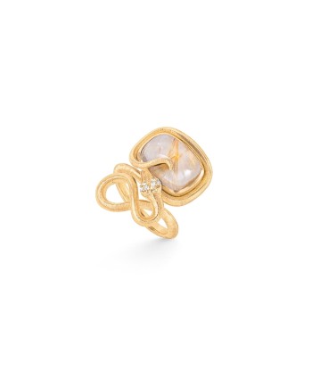 SNAKE RING 18K RUTILE QUARTZ Venez acheter