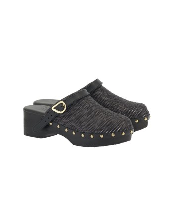 SABOT CLOG RAFFIA BLACK Découvrez la collection