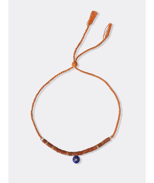 COLLIER JASPE ROUGE ET PENDENTIF LAPIS sur le site 