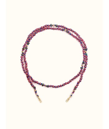 LONG BLACK & PINK MAULI BEADS chez Cornerstreet bien 