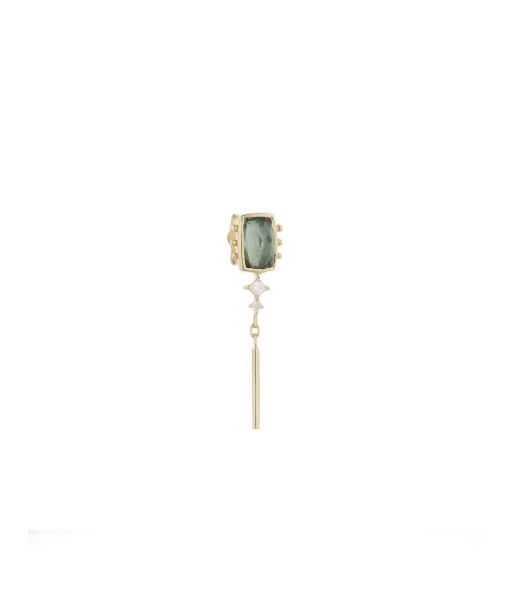 STUD GREEN TOURMALINE EARRING pas cher 