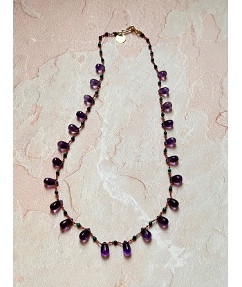 YOUNGTOWN AMETHYST AND MALACHITE NECKLACE est présent 