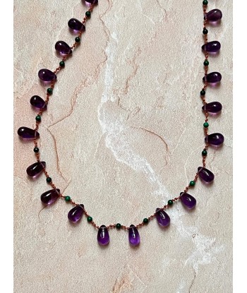 YOUNGTOWN AMETHYST AND MALACHITE NECKLACE est présent 