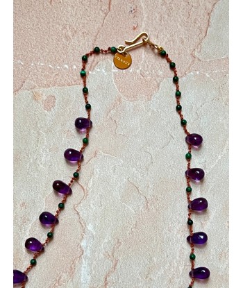 YOUNGTOWN AMETHYST AND MALACHITE NECKLACE est présent 