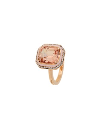 BAGUE MINA OR ROSE 18K, TOURMALINE & DIAMANTS outlet