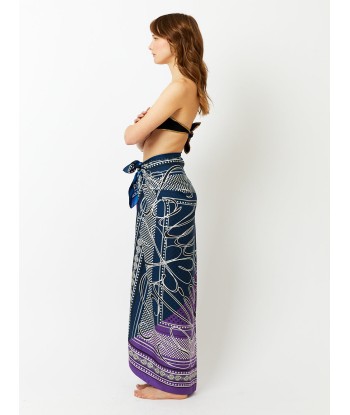 SILK SKIRT CIN BLUE AND PURPLE prix