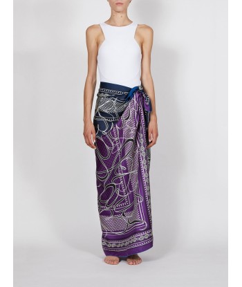 SILK SKIRT CIN BLUE AND PURPLE prix