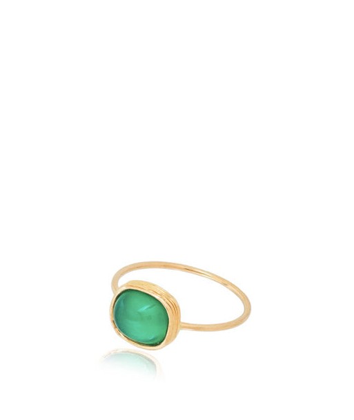 GOLD AND GREEN ONYX RING meilleur choix