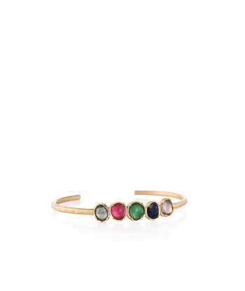 SAPPHIRE EMERALD ORBIT BANGLE 50-70% off 