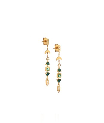 TOURMALINE CRESCENT MOON EARRING Véritable concentré