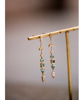 TOURMALINE CRESCENT MOON EARRING Véritable concentré