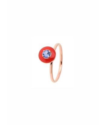 RING GOLD ROSE ENAMEL & TANZANITE prix pour 