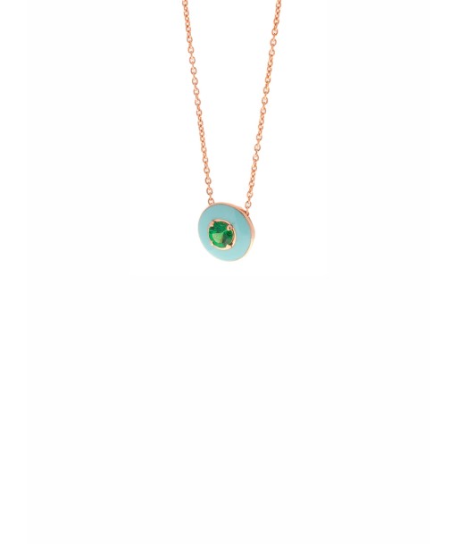 ROSE GOLD NECKLACE ENAMEL & TSAVORITE les ligaments