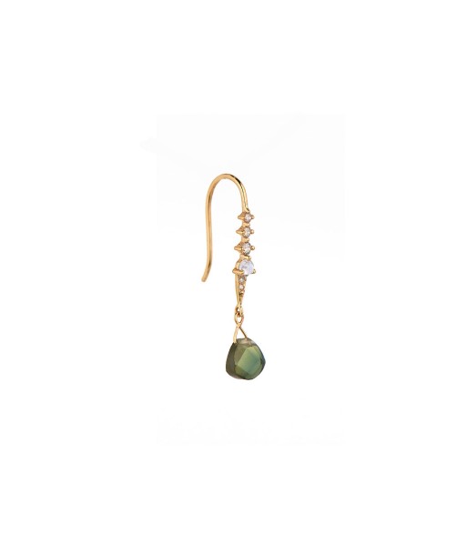 SINGLE MOONSTONE, DIAM & TOURMA EARRING 50-70% off 