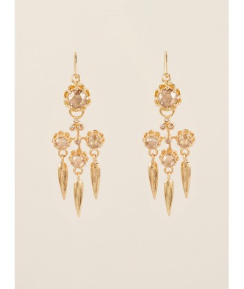 GOLD AND DIAMOND ARLESIAN EARRINGS en stock