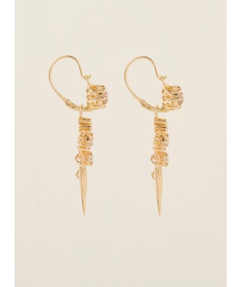 GOLD AND DIAMOND ARLESIAN EARRINGS en stock