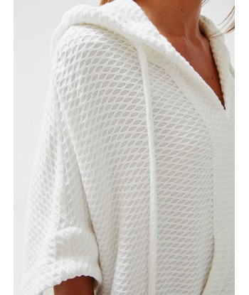 PONCHO WHITE HONEYCOMB Les êtres humains sont 