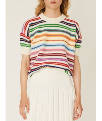 MULTICOLOURED STRIPES TOP pas chere