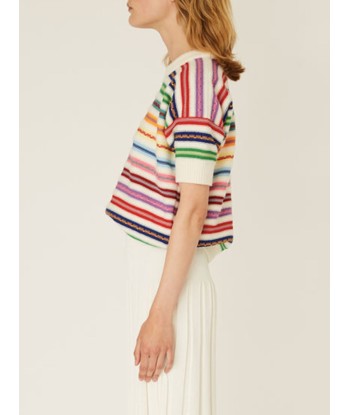 MULTICOLOURED STRIPES TOP pas chere