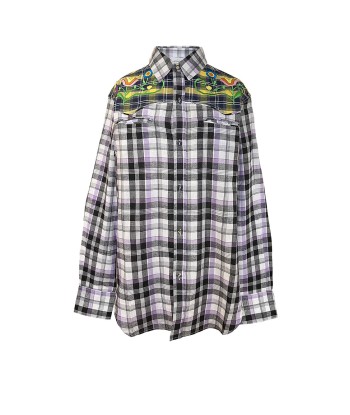 PURPLE CHECKERED COWBOY SHIRT online