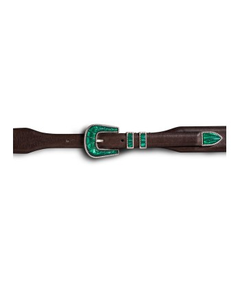 CRAZY BELT EMERALD GREEN & BROWN acheter