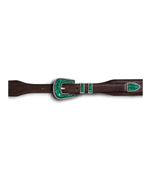 CRAZY BELT EMERALD GREEN & BROWN acheter