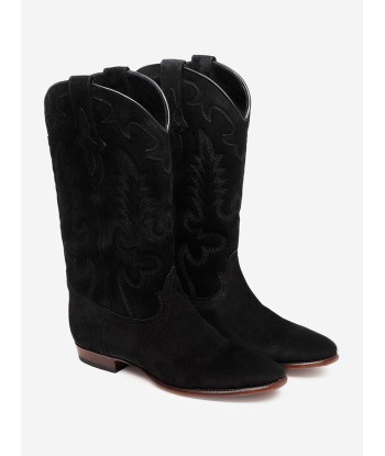 BLACK SUEDE MIDNIGHT COWBOY BOOTS le concept de la Pate a emporter 